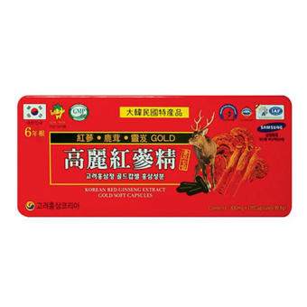 Viên đạm Hồng Sâm Linh Chi Nhung Hươu Hàn Quốc 120 viên * 830mg (Đạm đỏ)