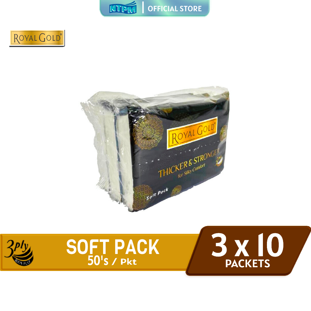 Royal Gold Luxurious Soft Pack 3pktsX50'Sheets-10Packs