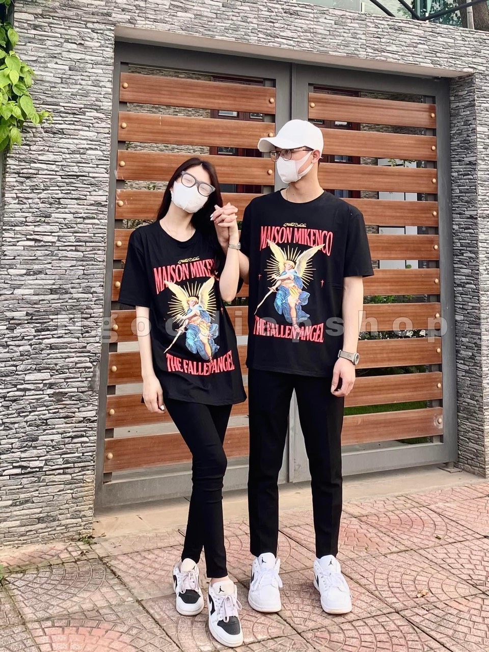 Áo phông form thụng in hình thiên thần chất liệu cotton su nam nữ mặc đều đẹp ạ