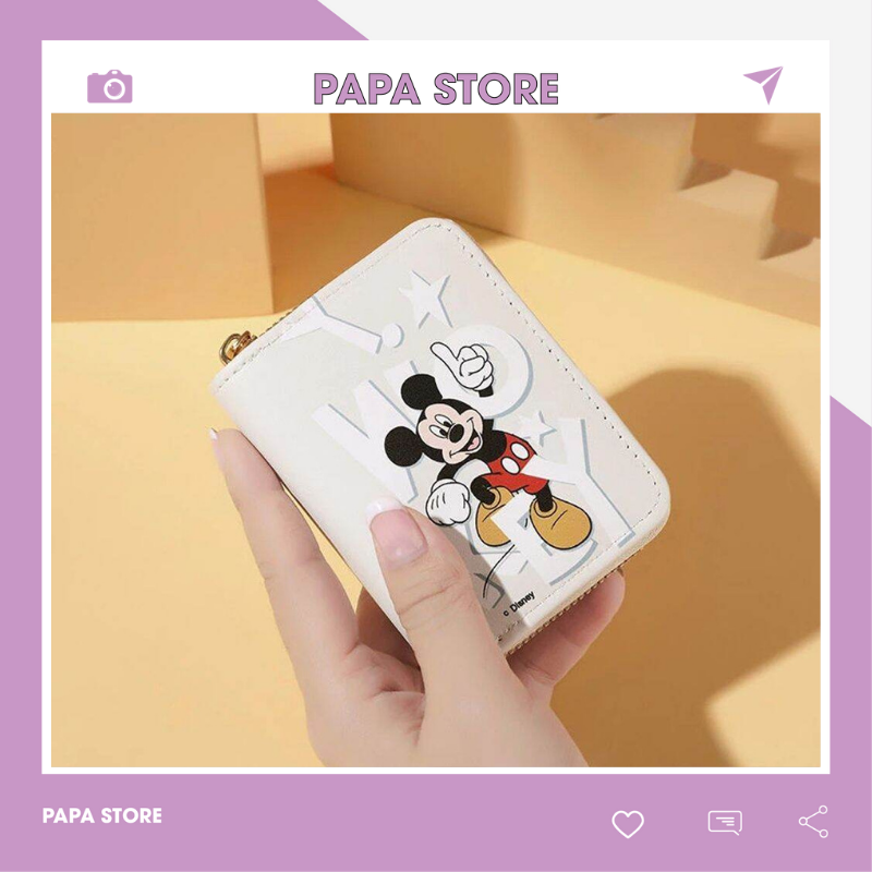 Ví nữ mini ngắn nhiều ngăn đựng thẻ học sinh Phong Cách Hàn Quốc dễ thương PAPA STORE VN46