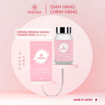 Viên uống tỏa hương Hebora Premium Sakura Damask Rose (Hộp 60 viên)