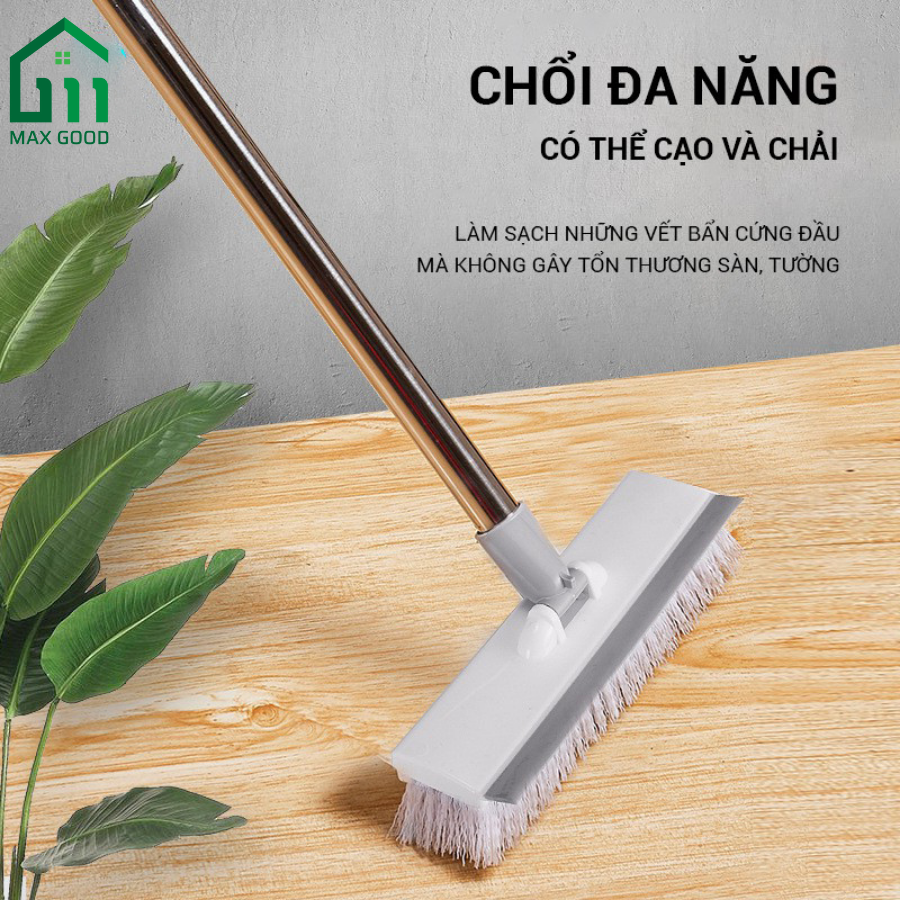 Chổi lau sàn , cây lau sàn gạt nước quét gạch 2 đầu tiện lợi dễ điều chỉnh chiều dài (có hộp hàng loại 1)