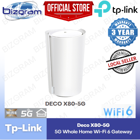Deco X80-5G, 5G Whole Home Wi-Fi 6 Gateway (Availability based on regions)