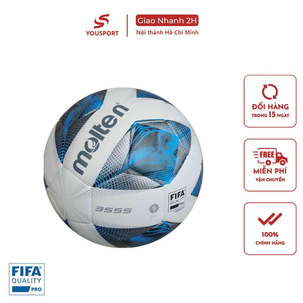 Bóng đá moltensố 5 fifapro f5a3555-k số 5 sân 7 11 tập luyện, thi đấu phong trào
