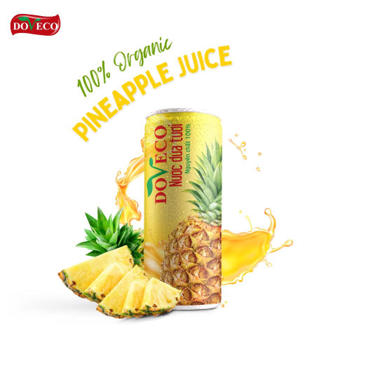 DOVECO Nước ép dứa nguyên chất Đồng Giao Ninh Bình - Lon 330ml