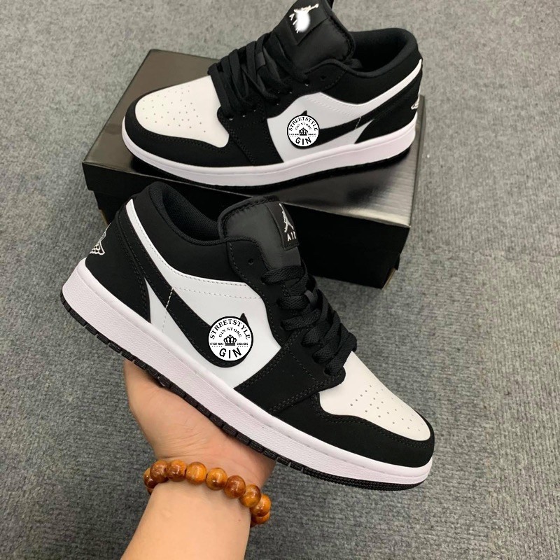 Giay sneaker jd1 low panda, giay thể thao jd1 đen trắng cổ thấp dành cho nam và nữ chất cao cấp - ginstore 003