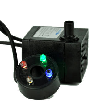 Máy bơm mini có đèn, máy bơm chìm thác nước, máy bơm hồ cá Decor Việt