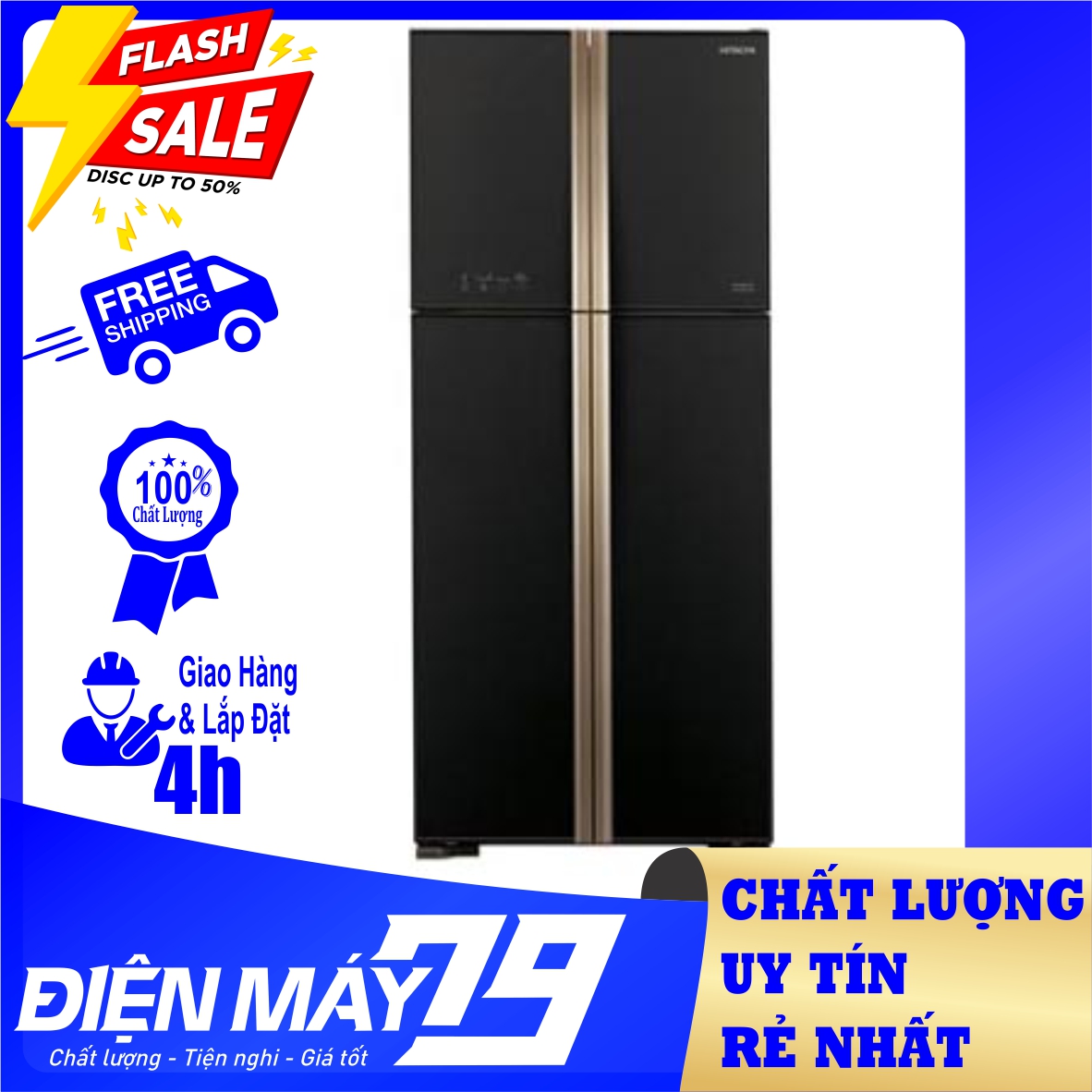 TỦ LẠNH HITACHI R-FW650PGV8(GBK) (Miễn phí giao hàng TPHCM-Ngoại tỉnh tính phí vận chuyển)
