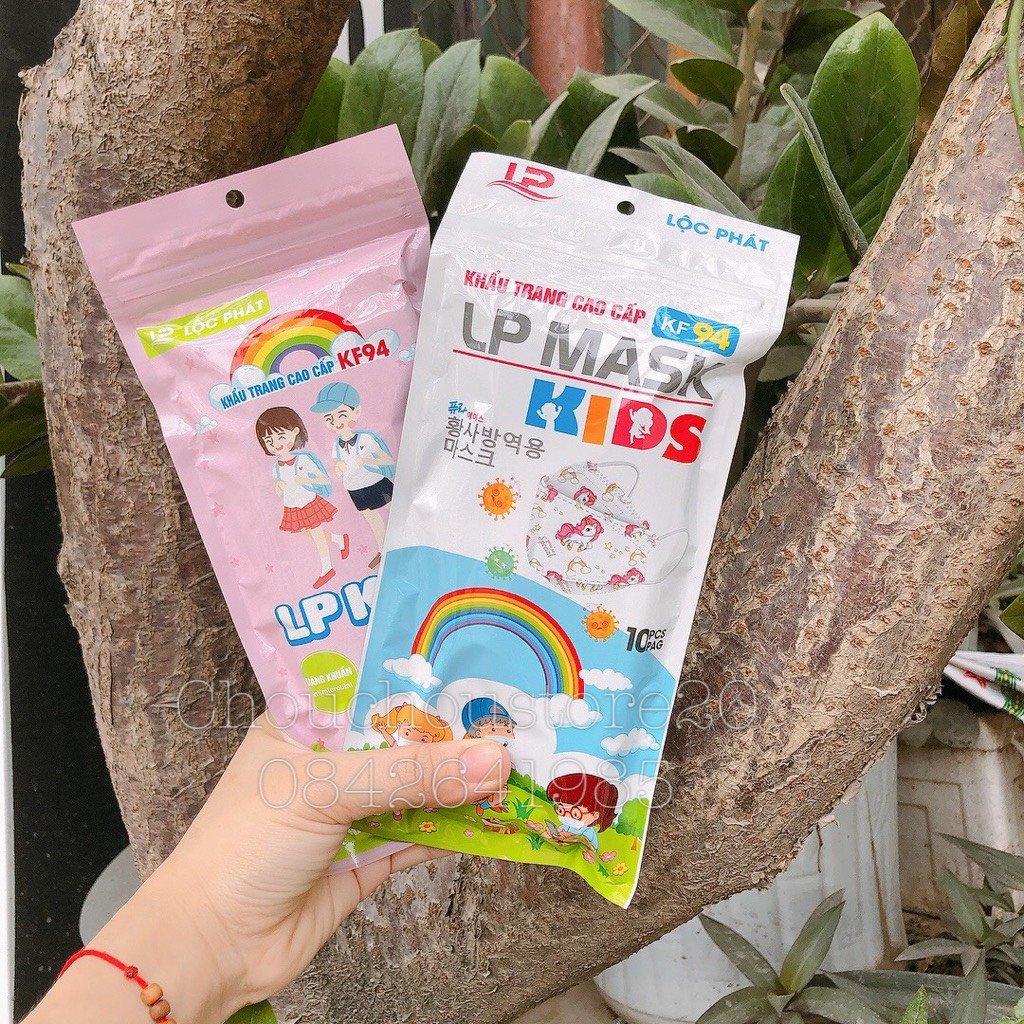 Combo 50c khẩu trang 4d lộc phát cho bé 4-10 tuổi