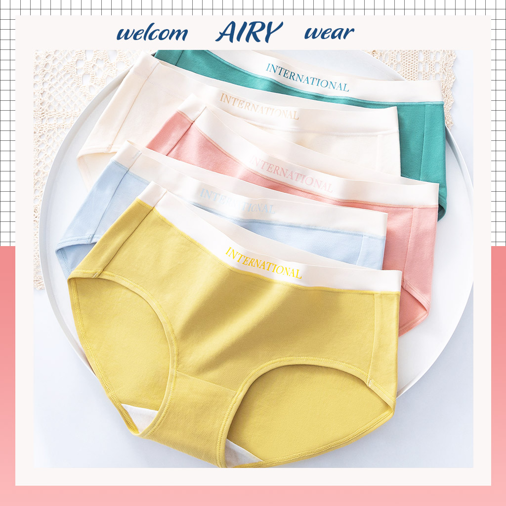 Quần lót cotton nữ cao cấp, Quần chip nữ viền cao su non có lớp lót kháng khuẩn 113