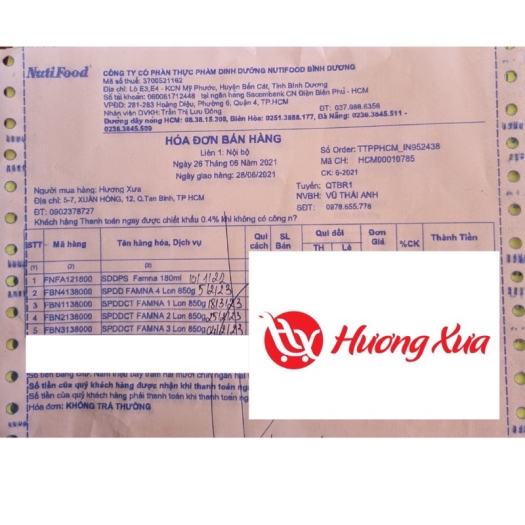 Sữa Bột Famna NUTIFOOD Đủ Số 1,2,3,4 lon 400g và 850g [ date mới ]