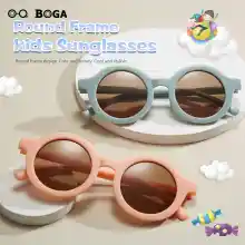 ภาพขนาดย่อของสินค้าOQ BOGA 10 สีเด็กกรอบกลมป้องกันรังสียูวีเด็กแว่นตากันแดดเด็กกลางแจ้งแว่นตากันแดดขอบเต็ม