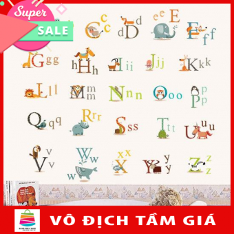 Decal dán tường bảng chữ cái AY877 kiddecals