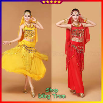 Trang phục múa Ấn Độ người lớn mẫu Váy kết hợp Áo yếm