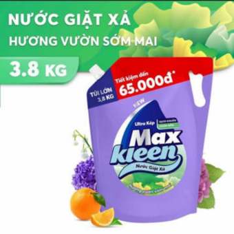 TÚI NƯỚC GIẶT XẢ MAXKLEEN HƯƠNG VƯỜN SỚM MAI 3.8KG