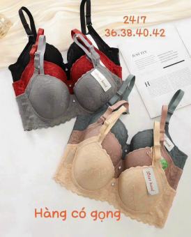 Áo lót nữ mỏng ren big size cài sau 3 móc Sister Hood 2417