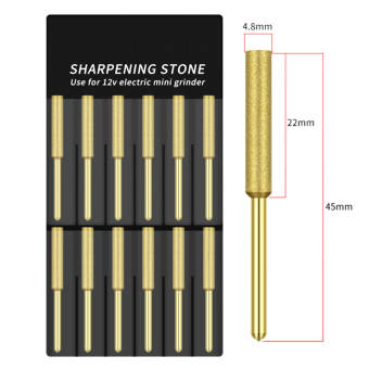 12 Cái Mũi Cưa Xích Mài Kim Cương Mạ Titan Độ Cứng Cao Dũa Cưa Máy Chạy Điện, 4Mm (5/32 "), 4.8Mm (3/16 "), 5.5Mm (7/32") (Tùy Chọn)