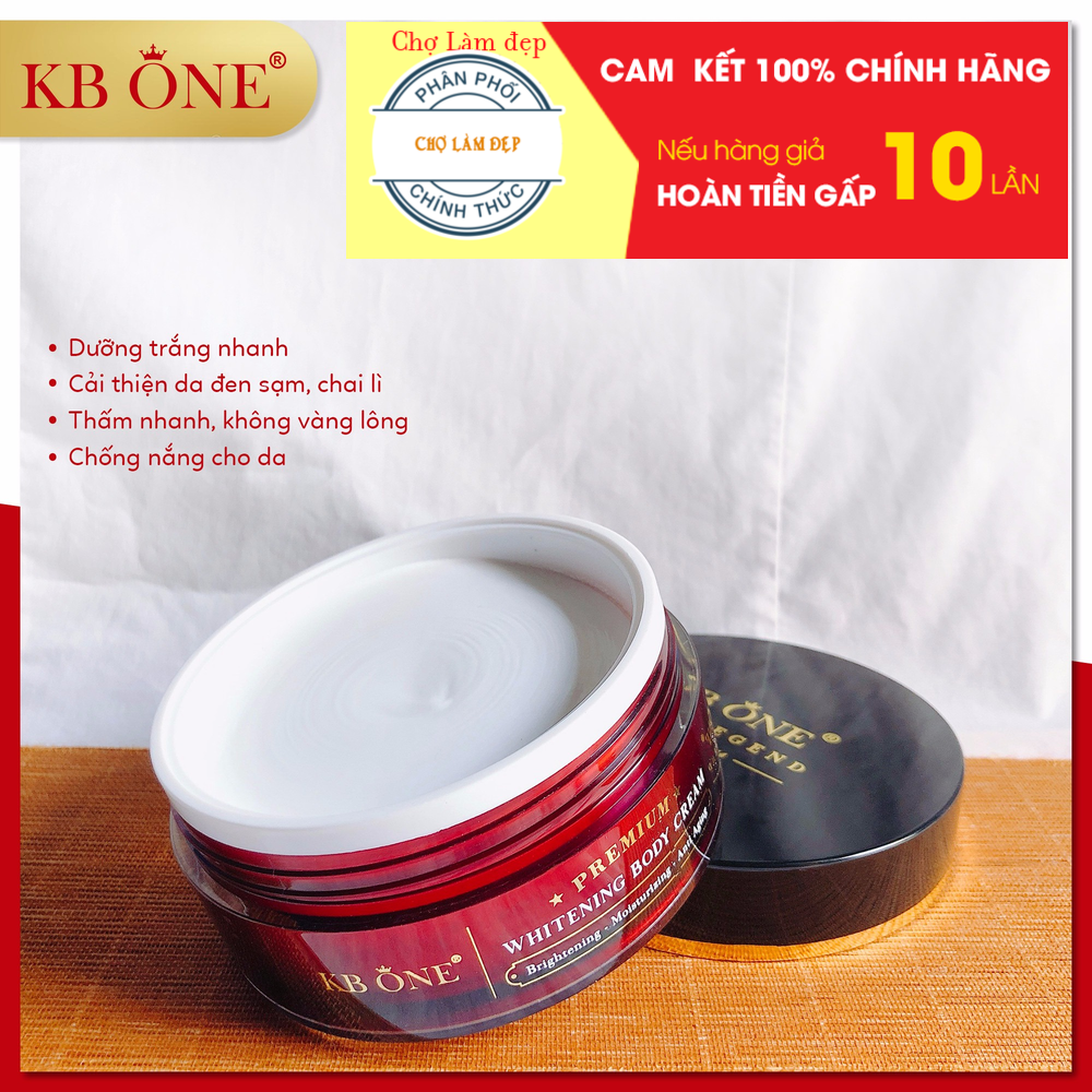 KEM DƯỠNG TRẮNG DA TOÀN THÂN SỮA TUYẾT PREMIUM WHITENING BODY CREAM KB ONE 100g (chính hãng 100%)