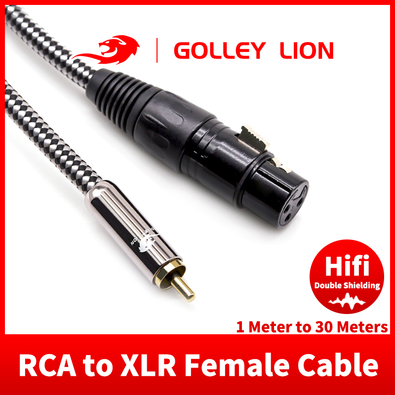 อุปกรณ์เครื่องเสียงและระบบเสียง GOLLEY LION XLR ถึง RCA,Heavy Duty XLR หญิงถึง RCA ชายสายแพทช์ไฮไฟสเตอริโอการเชื่อมต่อเสียงเชื่อมต่อตะกั่ว ราคา 376 บาท*ส่งฟรี