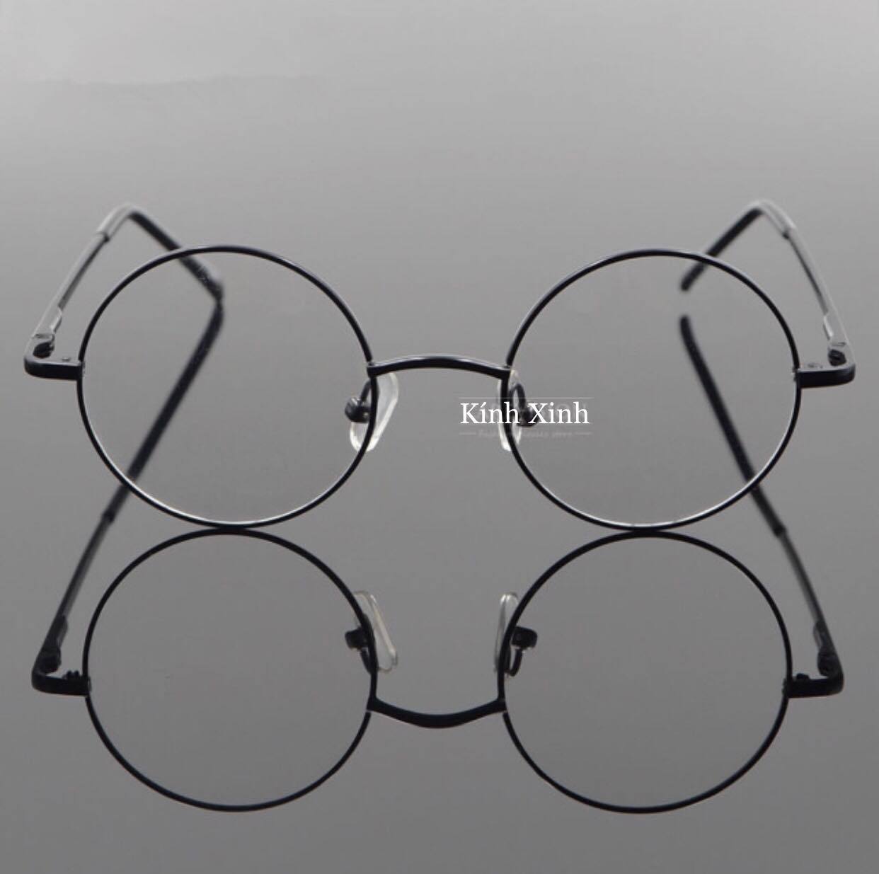 Gọng Kính Mắt Tròn Nhỏ Mini Kim Loại Phong Cách Nhật Bản