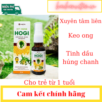 Xịt họng keo ong, xuyên tâm liên thảo dược Hogi chính hãng