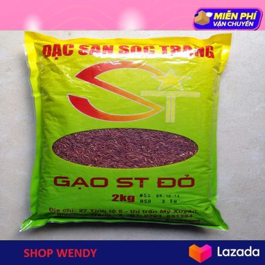 Gạo Lứt ST Đỏ đặc sản Sóc Trăng - túi 2kg