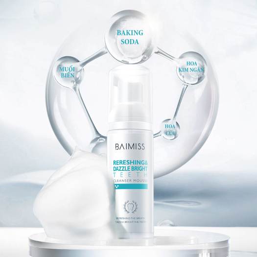 Bọt Đánh Răng & Súc Miệng Baimiss Thơm Miệng Chống Ố Răng Toàn Diện 60ml