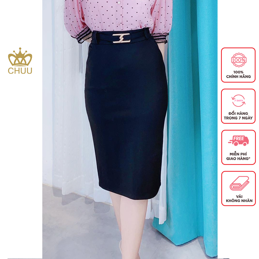 Chân váy bút chì khóa nối chuu cv6100