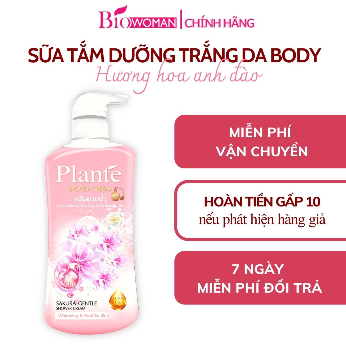 Sữa tắm trắng da Body Plante Sakura Gentle Shower Cream hương hoa anh đào 500ml