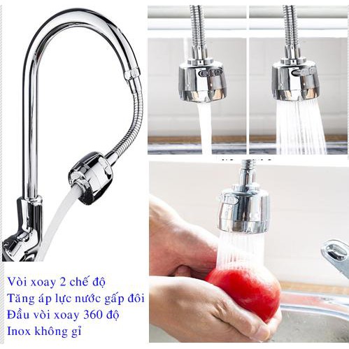 Đầu vòi rửa chén, đầu vòi tăng áp rửa chén, đầu vòi rửa chén tăng áp, đầu vòi dài 18cm , đầu vòi ngắn 5cm bán lẻ
