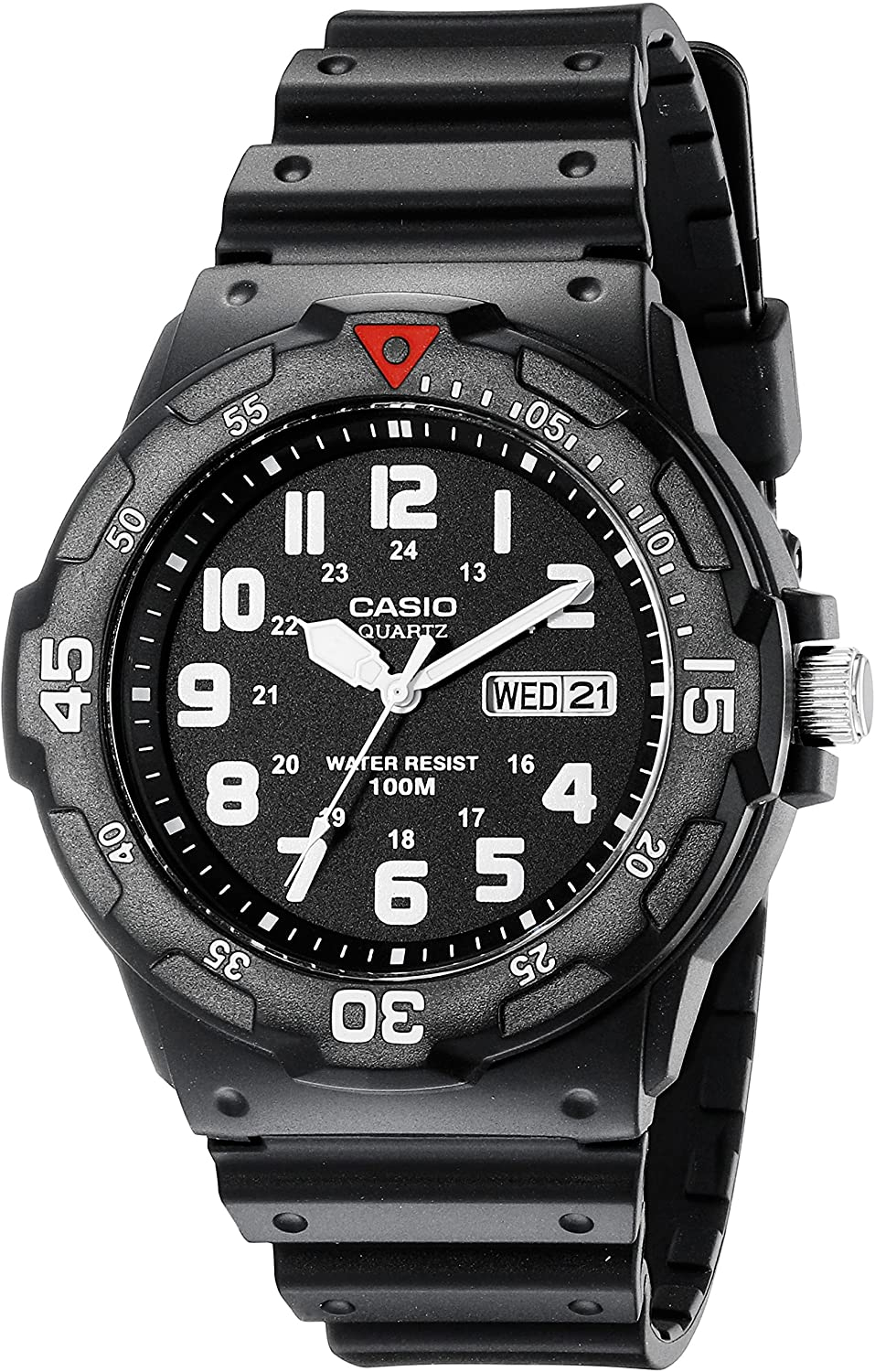 Casio black store diver watch