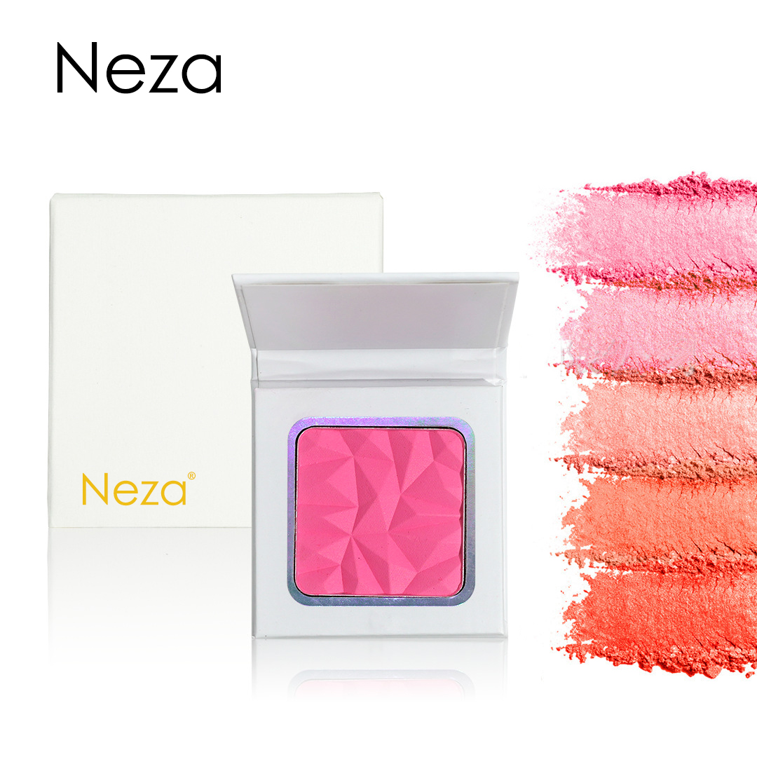 Gambar Neza Long Lasting Blush Natural Pink Monochrome Rouge 5 Colors Choose Daily Office Makeup White Paper Box