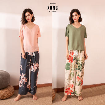 Quần ống rộng nữ , Quần dài nữ vải lanh cao cấp , Quần ống suông nữ Freesize 45-68Kg - XUNGSTORE