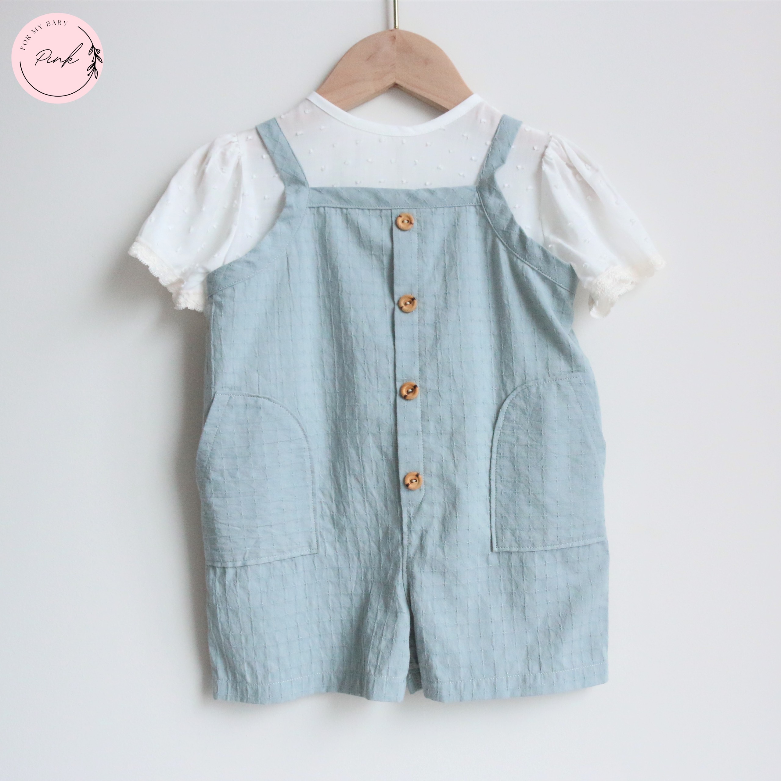 Jum hai dây cho bé, set bộ bé gái PinkBaby phong cách Hàn quốc, váy cho bé