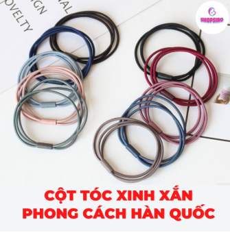Thun cột tóc nữ nhiều màu xinh xắn phong cách Hàn Quốc M13
