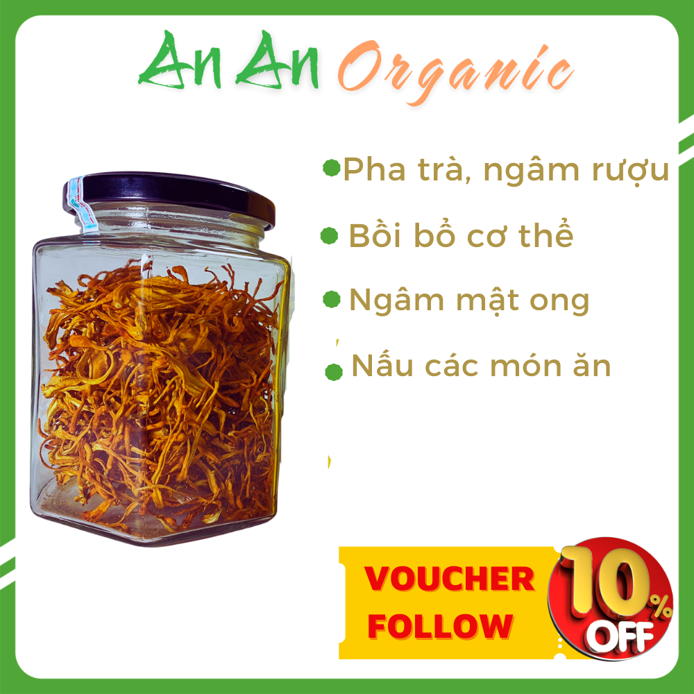 Đông trùng hạ thảo khô An An loại 50g, thực phẩm khô cao cấp, Đông trùng khô chất lượng cao