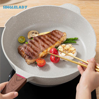 Maifanshi Chảo chống dính đáy phẳng, chảo rán bít tết gia dụng, trứng chiên, nhạc cụ thần thánh, bánh kếp, dụng cụ nấu ăn cảm ứng chiên, đặc biệt để bếp ga