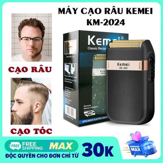 Máy cạo khô siêu sát siêu trắng kemei km 2024 máy cạo râu khô kemei km 2024 máy cạo khô siêu sát siêu trắng kemei 2024 chuyên fade máy cạo râu chống nước kemei km-2024