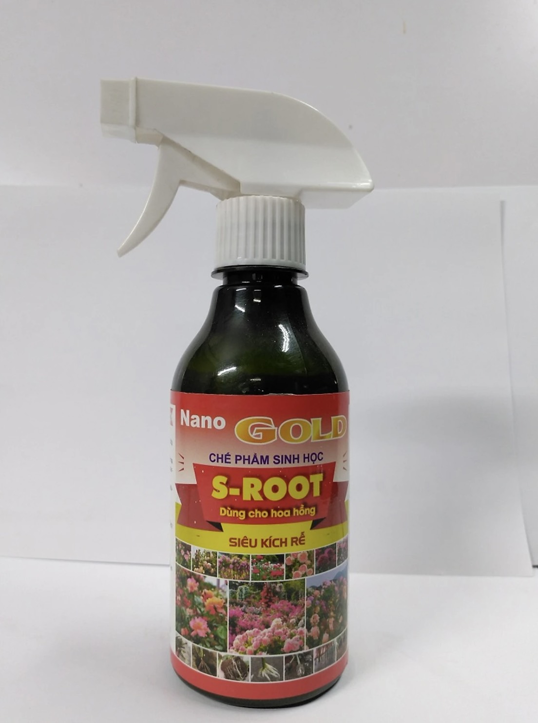 Chế phẩm sinh học siêu kích rễ s-root nano gold chuyên dùng cho hoa hồng , dạng xịt