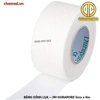Băng keo lụa y tế 3M Durapore, băng keo dính y tế {6 cuộn/1 hộp}