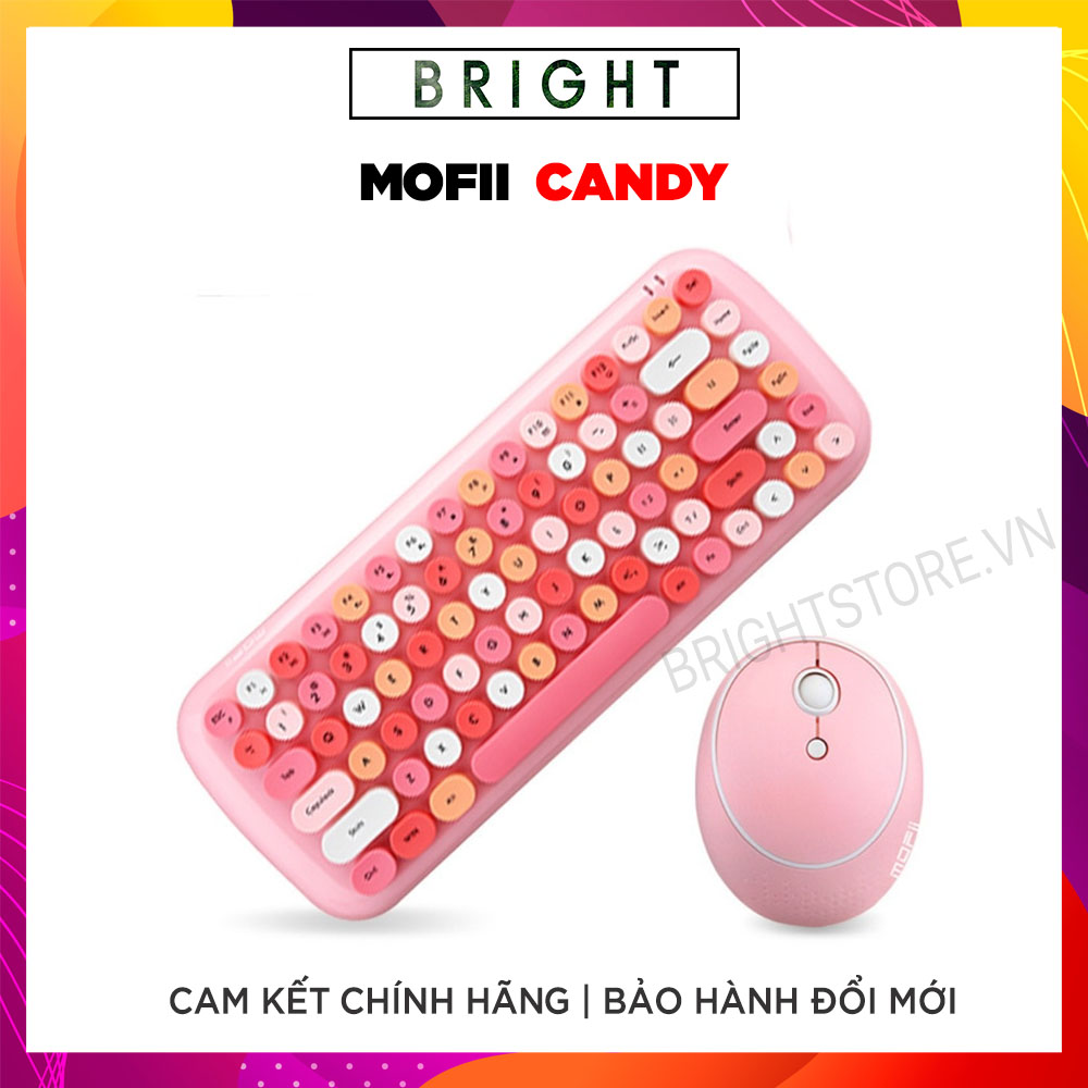[HCM]Bộ Chuột + Bàn Phím Không Dây MOFii Candy