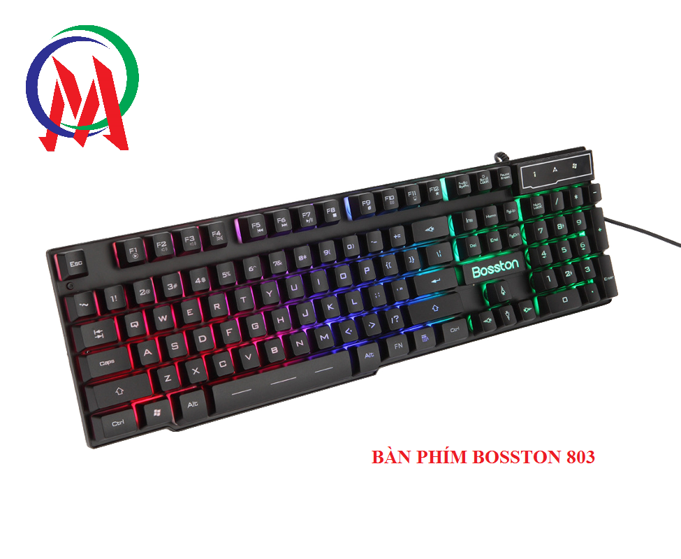 Bàn phím giả cơ chuyên game bosston 803 led
