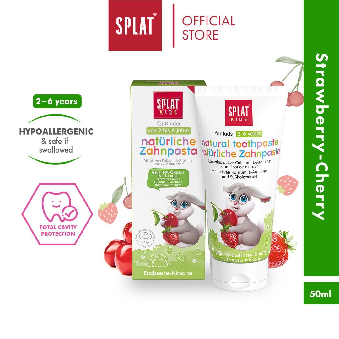 Gambar SPLAT KIDS Series Toothpaste (ages 2   6)   Wild Strawberry Cherry [50ml] EXP 2024