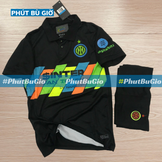Bộ Đá Banh, Bóng Đá Inter MiLan Chất Polyester Chuẩn Thi Đấu - Phút Bù Giờ Sports
