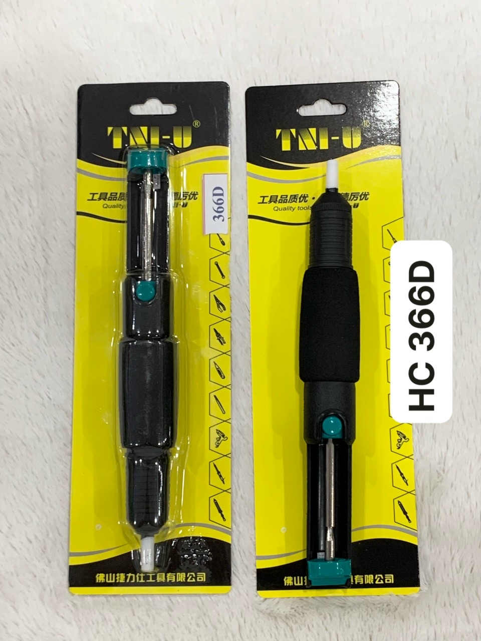 Ống hút thiếc, hút chì hc 366d,366d có đệm cao su chống trượt lỗ hút 3mm