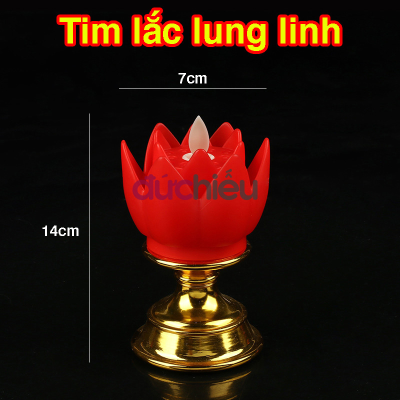 Đèn dầu điện tử dùng pin ( 1 cây ) , đèn để bàn thờ , đèn thờ cúng trang trí tết, bàn gia tiên - Đức Hiếu Shop