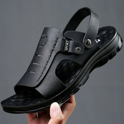 HOÀN TIỀN 15% - [SALE 50%]Dép Quai Ngang Nam Dép Da Nam Đế  Cao Su Đúc Siêu Bền Dép Nam Da Cao Cấp Kiểu Dáng Trẻ Trung Tuyệt Đẹp Dễ Phối Đồ Có Đế Cao Su Chống Trơn Trượt