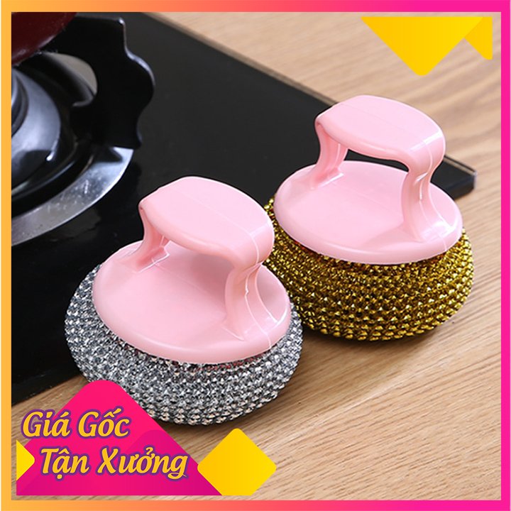 Cọ rửa nồi chảo có tay cầm tiện lợi