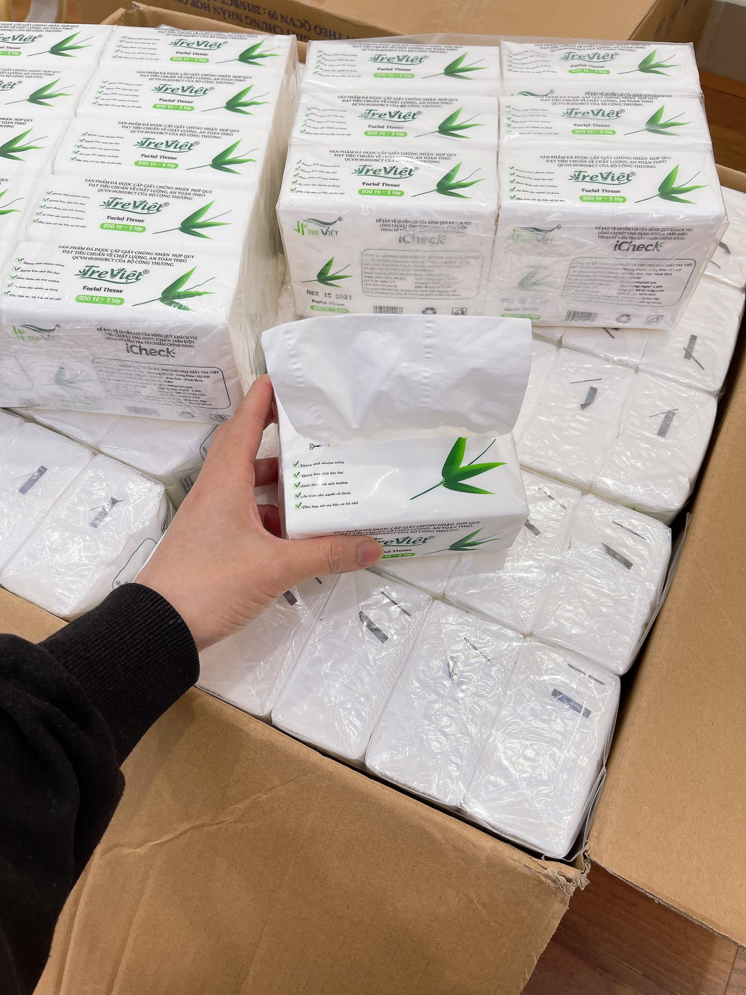 Khăn giấy rút tre việt bỏ túi 300 tờ / 3 lớp