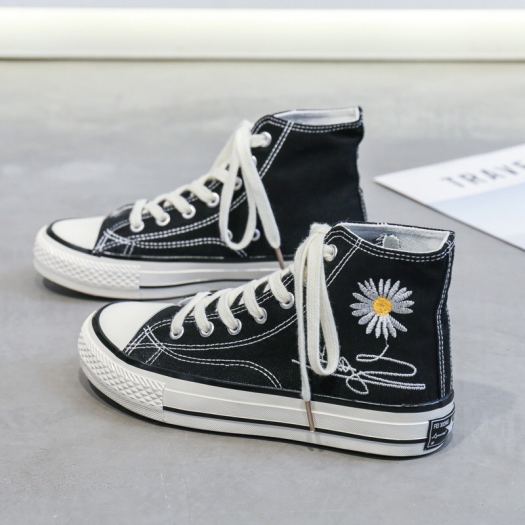 ✁◊  GIÀY HOA CÚC Giày CV Hoa Cúc Cổ Cao Full Box HOT TREND Màu đen Màu Tím Màu Xanh Màu Trắng Màu Vàng Màu Hồng